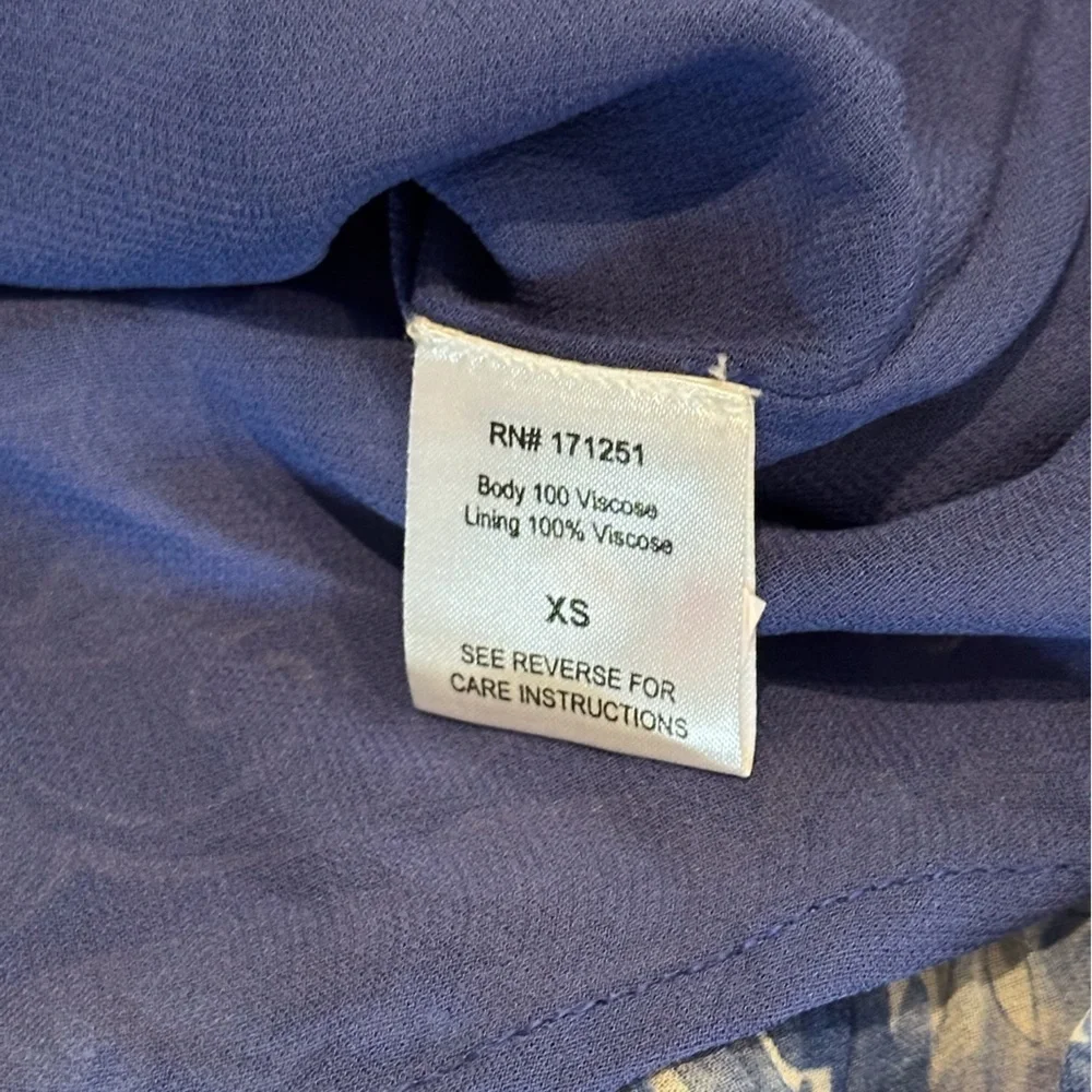 NWOT Anthropologie Love the Label Blue and White Raquel Skirt in Arabesque XS - Picture 7 of 9